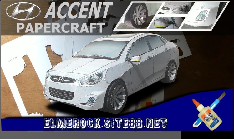 Hyundai Accent Papercraft (made from paper)