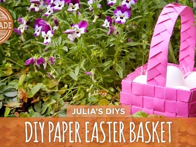 Last Minute Woven Paper Easter Basket - HGTV Handmade