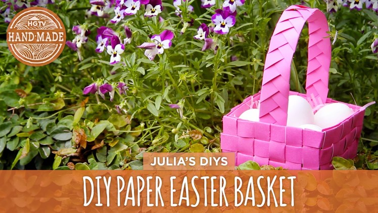 Last Minute Woven Paper Easter Basket - HGTV Handmade