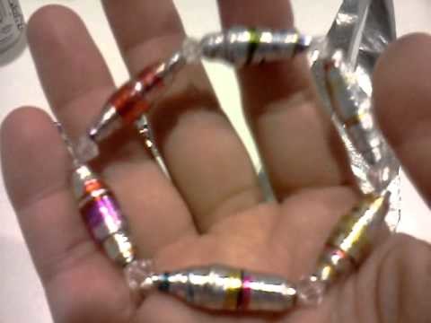 More Paper Beads: Faux Dichroic Glass