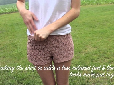 OOTD - Crochet Shorts & White Tee *Summer 2012*