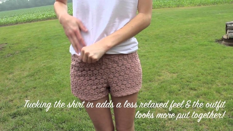 OOTD - Crochet Shorts & White Tee *Summer 2012*