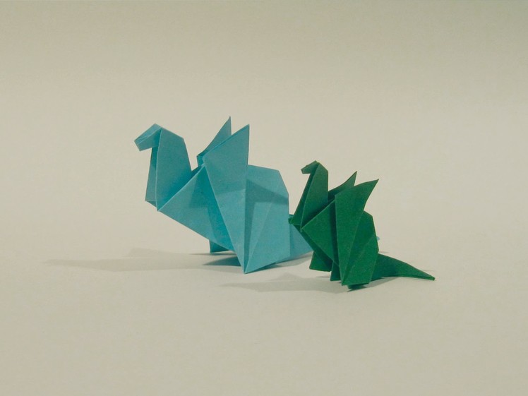 Origami Dragon - Easy Origami Tutorial - How to make an easy origami dragon