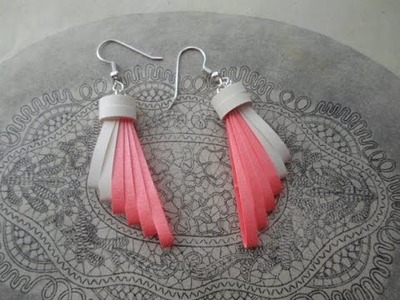 PAPER EARRINGS - How to make Beautiful Quilling Earrings Using Paper and Comb - Making Tutorial