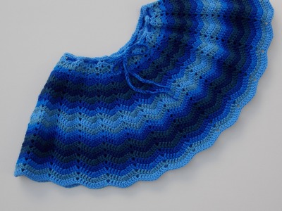 Poncho. Skirt Waves Crochet Tutorial Part 1 of 2