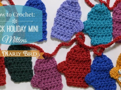 Quick Mini Mitten Garland Free Crochet Pattern