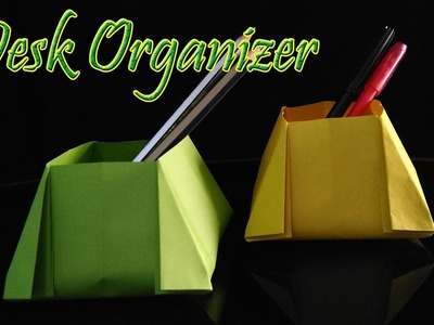 Desk organizer making video easy with a4 colour paper