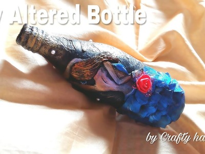 DIY bottle decoration idea|| altered bottle || diy bottle art