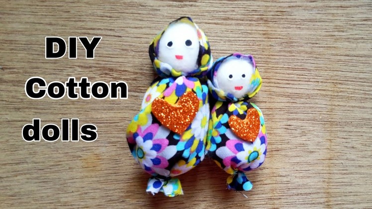 DIY cotton doll.How to make cotton doll.Handmade dolls.Easy doll making idea