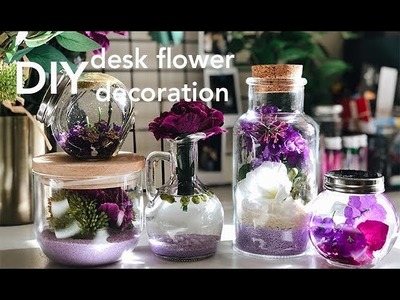 DIY Desk Flower Decoration | Hiasan Bunga di Meja (with Bahasa Indonesia subtitle)