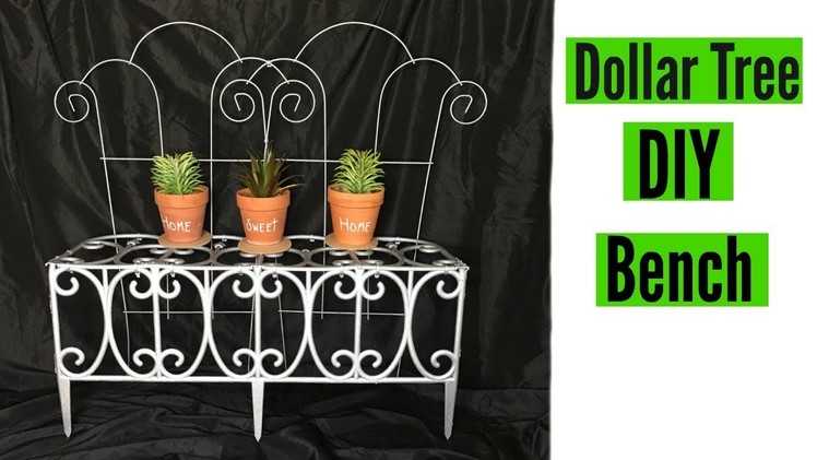 DIY Dollar Tree Decorative Porch Bench | Home and Garden Decor