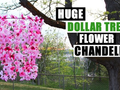 DIY DOLLAR TREE HUGE FLOWER CHANDELIER Outdoor Home Decor