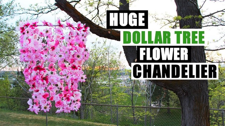 DIY DOLLAR TREE HUGE FLOWER CHANDELIER Outdoor Home Decor