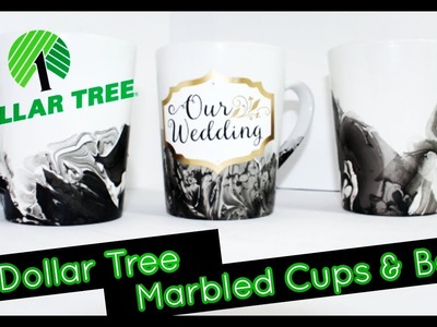 DIY Dollar Tree Marbled Coffee Mugs & Bowls | Home Decor | Bridal | Mother's day | Chanelle Novosey