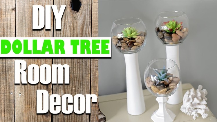 DIY Dollar Tree Room Decor - Candle holder Succulents