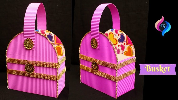 DIY Easy Cardboard Easter Basket -  Storage Basket Idea - Cute and Thrifty Storage Solutions