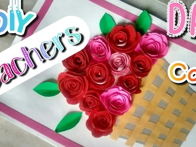 DIY: flower bouquet teachers day card [easy five minute card] ♡ || Card making ||