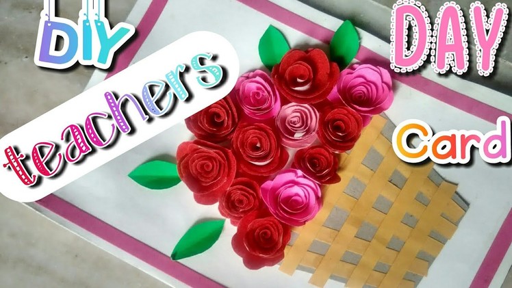 DIY: flower bouquet teachers day card [easy five minute card] ♡ || Card making ||
