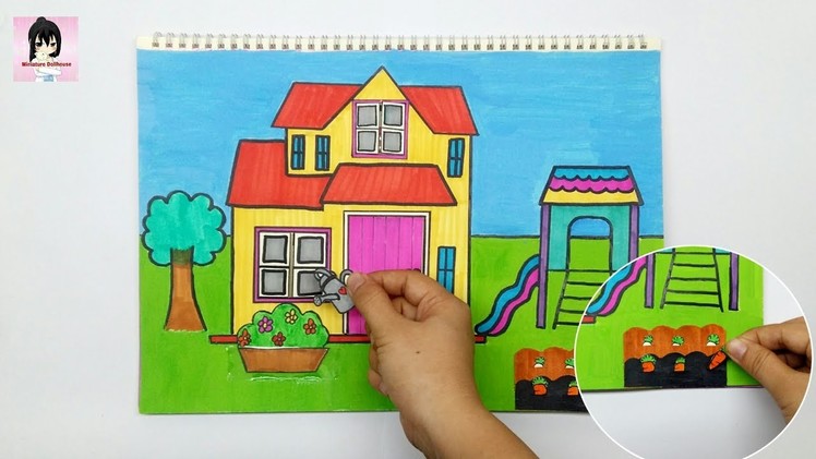 DIY HOW TO MAKE QUEITBOOK PAPER DOLLHOUSE PAPER CRAFT FOR KIDS