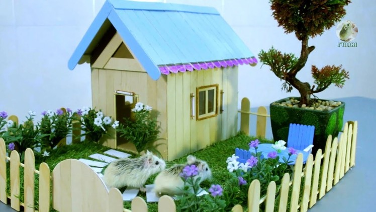 DIY Ice Cream Stick Miniature House for Tiny Hamsters