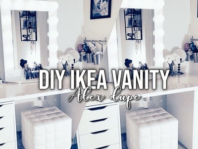 DIY Ikea vanity Under $80 ! l Alex dupe ikea hack