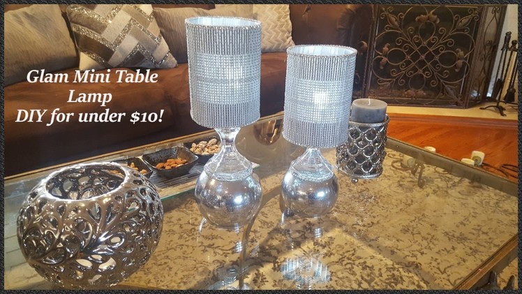 Dollar Tree and Daiso, DIY Mini Glam Table Lamp