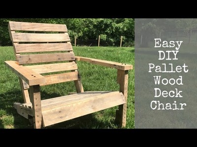 Easy DIY Pallet Wood Deck Chair