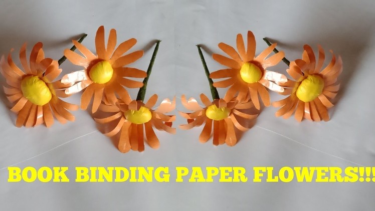 Flower making with laminated school book binding paper scraps | best of waste