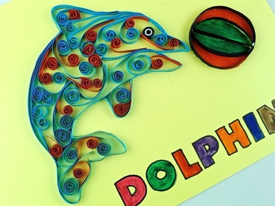 Quilling Art Tutorial - Making a dolphin with quilling paper