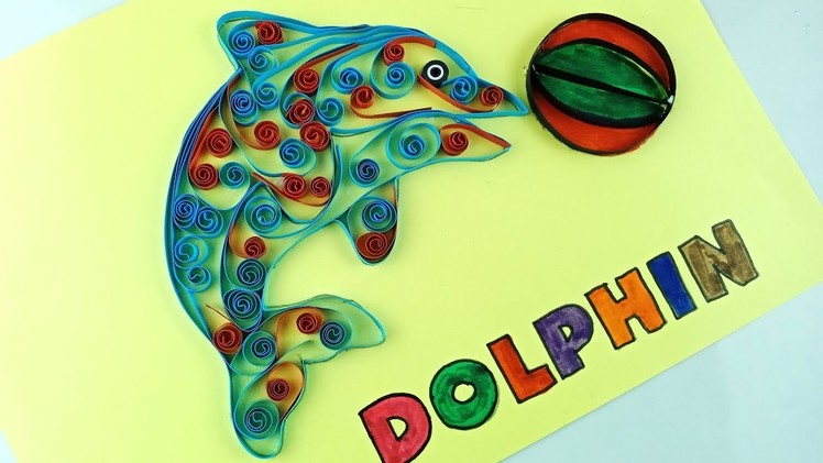 Quilling Art Tutorial - Making a dolphin with quilling paper