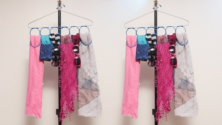 Scarves And Multiple Accessories Hangers From Bangles - DIY Crafts