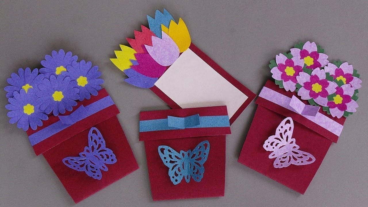 special diy mothers day card handmade diy flower pot card