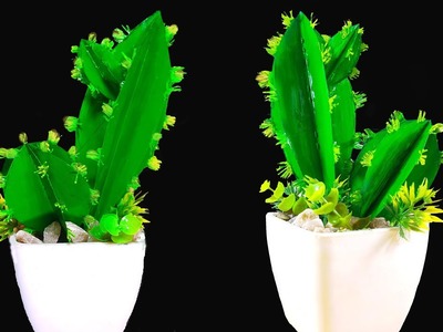 এক্সরে পেপার দিয়ে ক্যাকটাস গাছ. Handmade Cactus Tree With X-Ray Paper