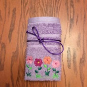 Travel Tote, Travel Roll, Toiletry Holder, Toothbrush/Toothpaste Holder - Embroidered Country Flowers - Handmade