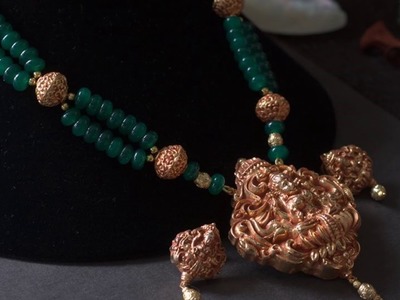 Beautiful emerald beads necklace designs