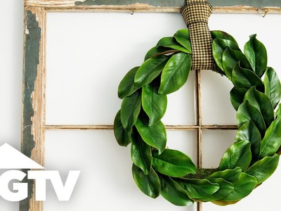 DIY Faux Magnolia Wreath - HGTV Happy