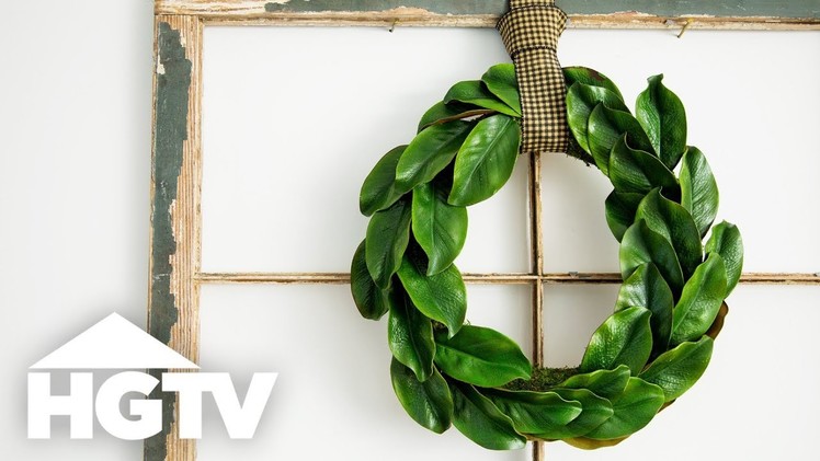 DIY Faux Magnolia Wreath - HGTV Happy