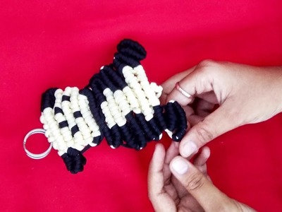 DIY Macrame " Panda " Keychain Tiutorial || Made With Waste Macrame ||Full Hd Part