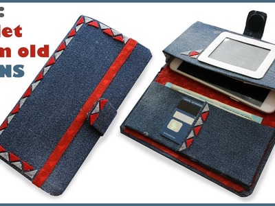 DIY No Sew Wallet - from OLD JEANS | How to make your own wallet at home from old jeans