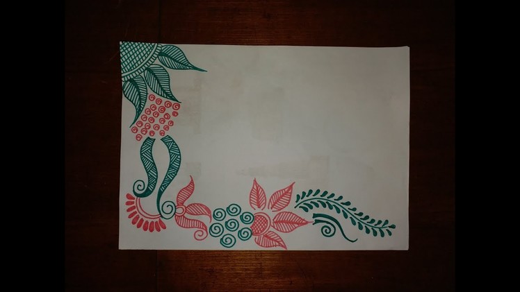 DIY || Simple, Easy & Decorative Border Design For Project File || Back To School《#280》