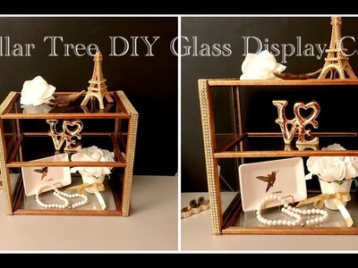 DOLLAR TREE DIY Glam Glass Display Case for Jewelry, Make up, Perfume Bottles, and Knick knacks