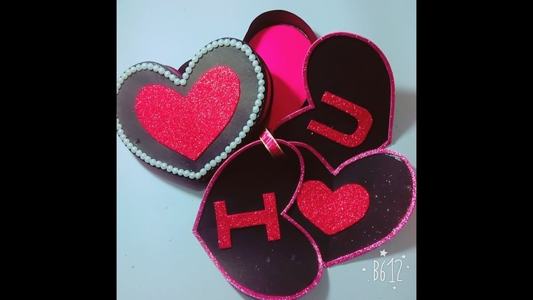 Heart shape box tutorial ll how to make paper heart shape box ll crafts craze