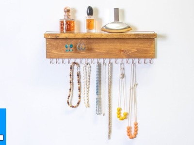 Making a hanging jewelry shelf ~ simple woodworking DIY