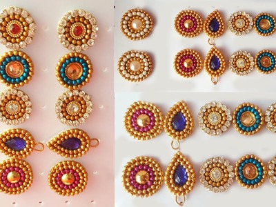 Making of Earring Studs.Patches for Beginners at home|Tutorial