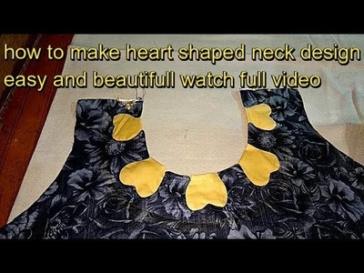 Neck design cutting and stitching heart shaped for kurti tutorial