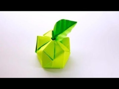 Origami Apple 3D ????, Origami Fruit, Origami Tutorial Seri