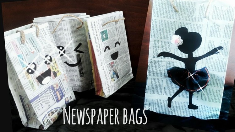 PAPER BAG: How to make paper bag with newspaper | Newspaper bag diy | paper craft ideas| Recycle diy