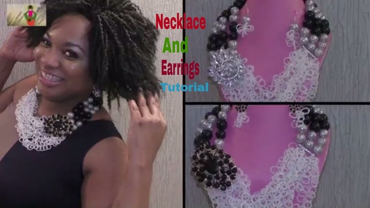 Tutorial on how to make Necklace and Earrings for beginner