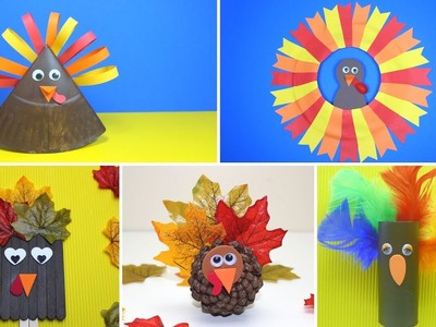 5 Easy Turkey Crafts for Kids | Thanksgiving Crafts for Kids
