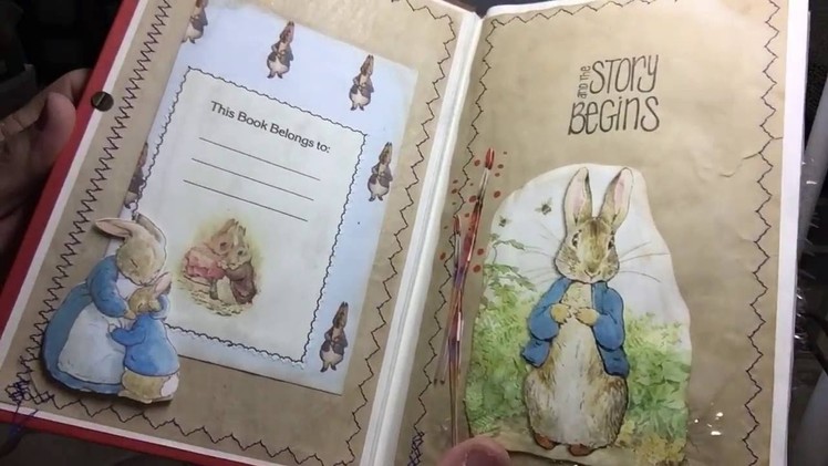 Altered Book Journal Peter Rabbit